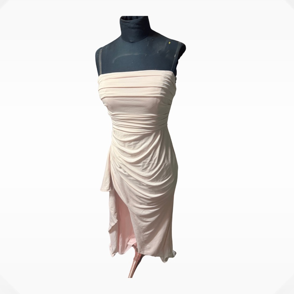 Elegant Pink Strapless Dress